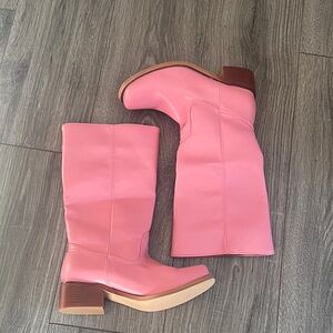 Amazon Pink Heeled Boots for Women